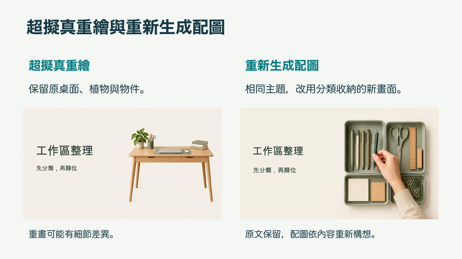 超擬真重繪與重新生成配圖